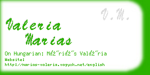 valeria marias business card